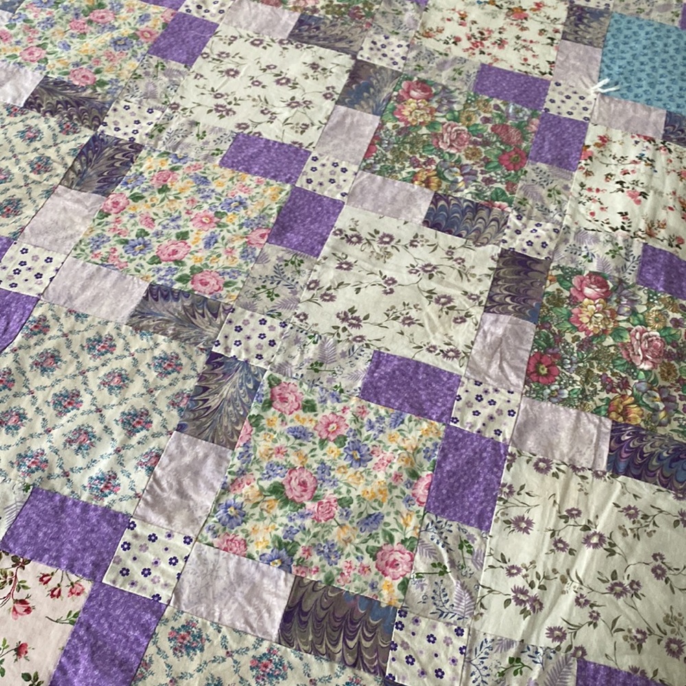 New handmade patchwork quilt 80”x95” approx. (Queen) - Picture 5 of 12
